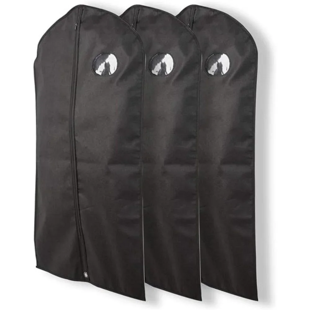 Pack of 3 Mens Suit Bags Hanging Garment Bags Travel Jacket Dress Closet Storage